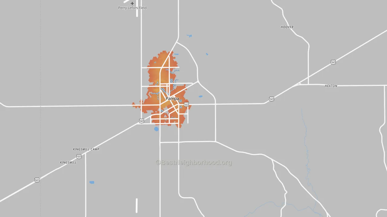Bike Grade map of Gray County, TX
