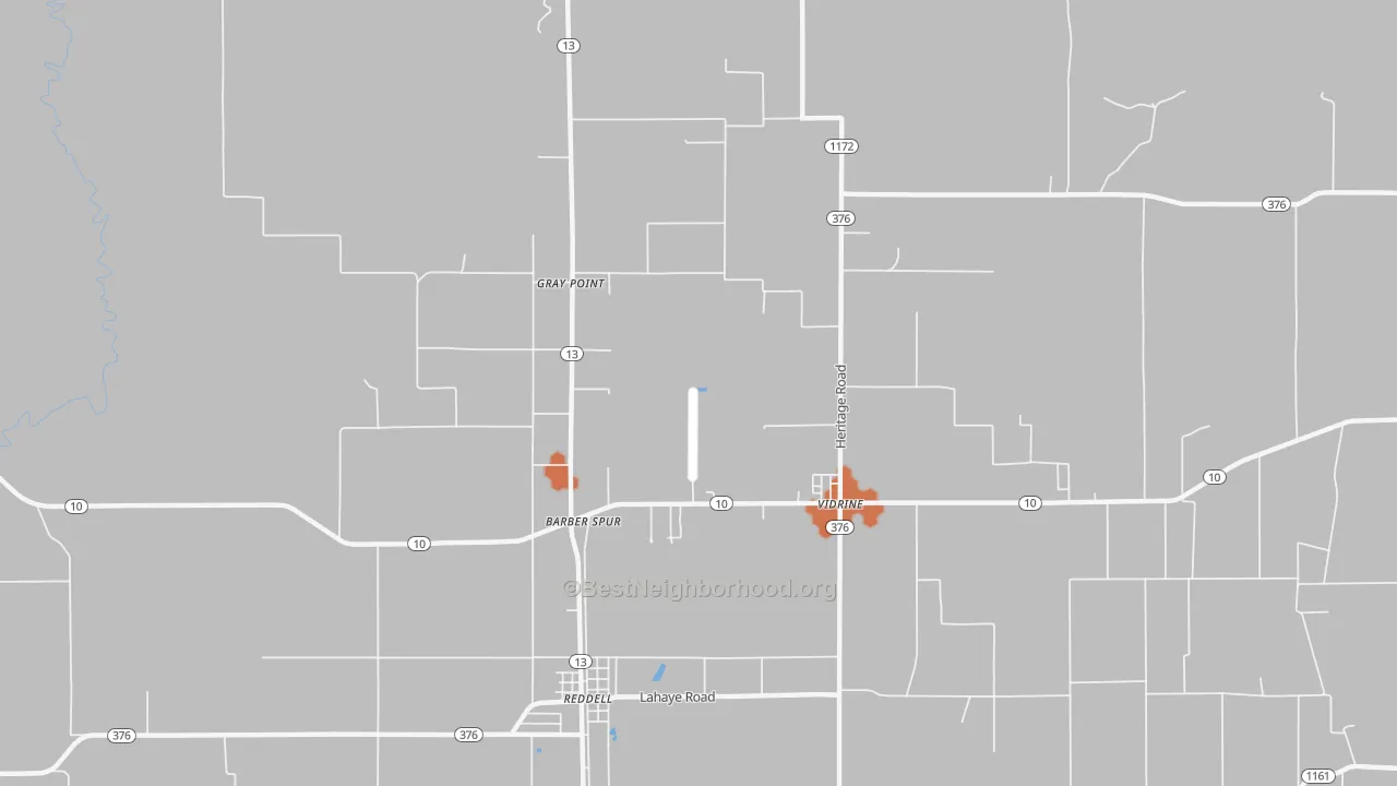 Bike Grade map of Gray Point, LA