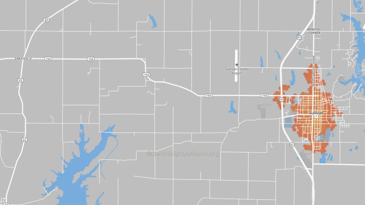 Bike Grade map of Graysville, IN