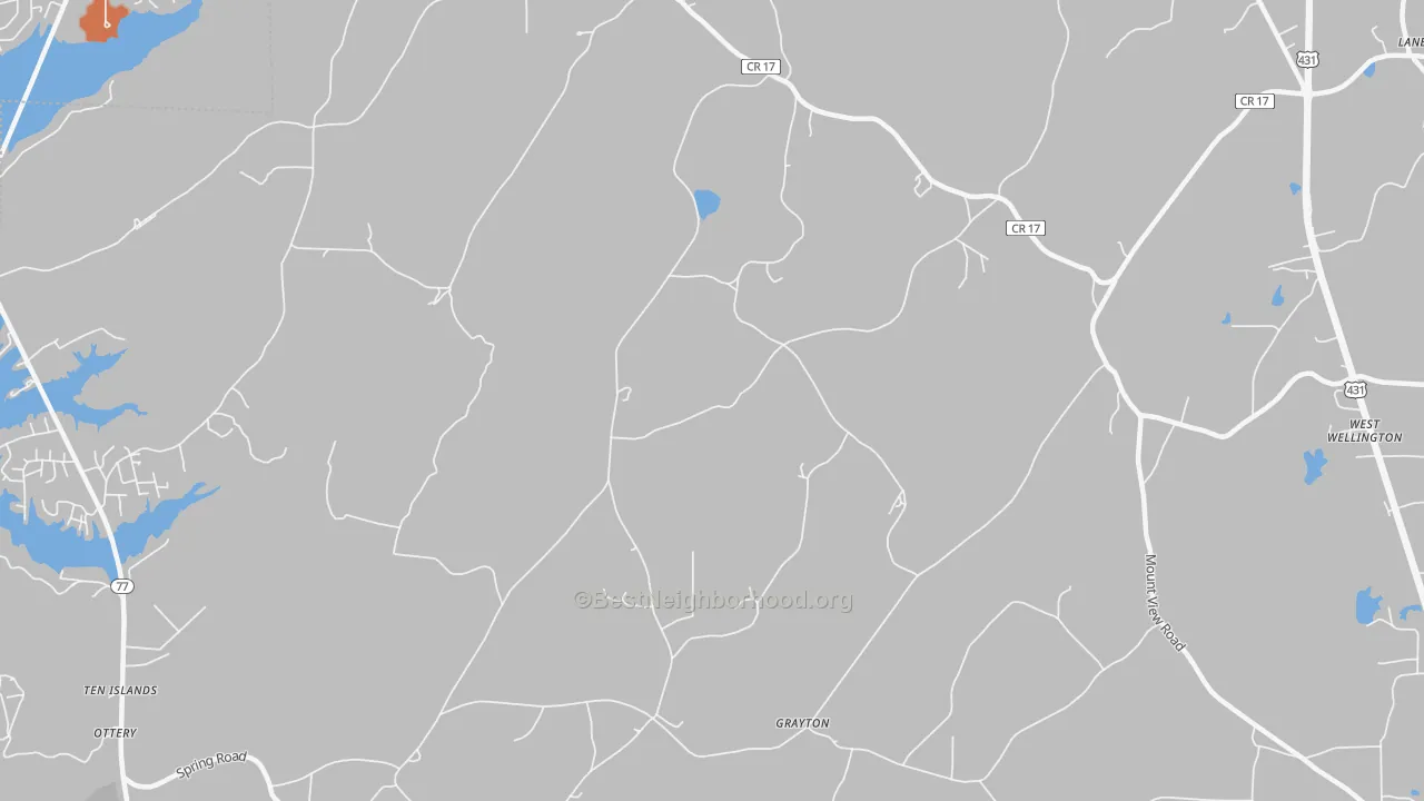 Bike Grade map of Grayton, AL