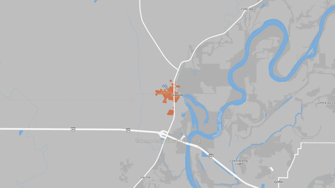 Bike Grade map of Grayville, IL