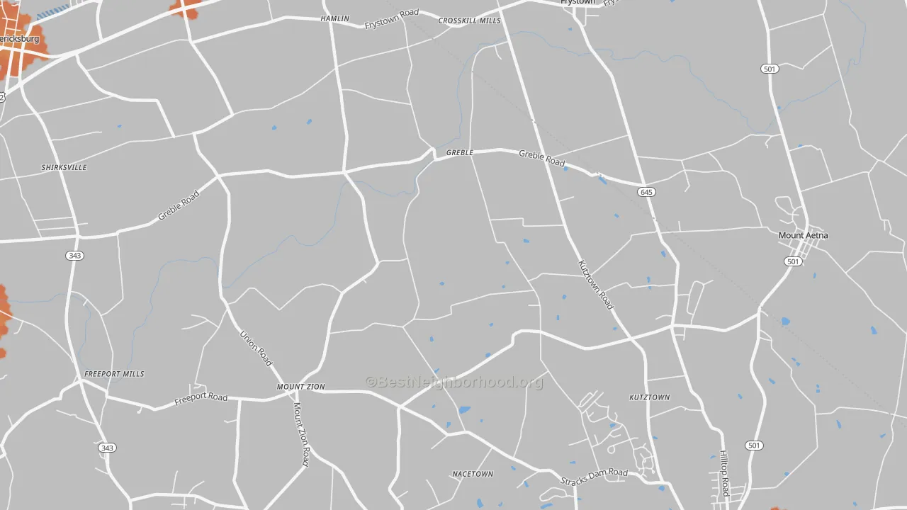 Bike Grade map of Greble, PA