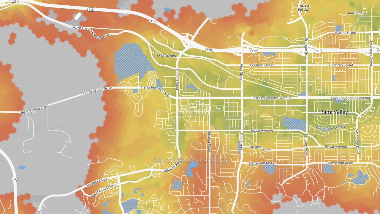 Bike Grade map of Greek Track, Simi Valley, CA