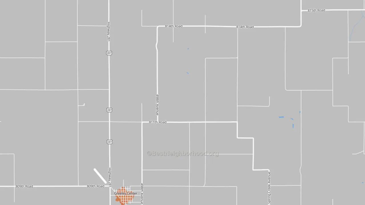 Bike Grade map of Greeley, NE