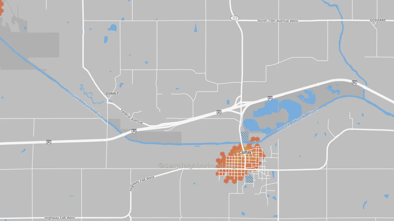 Bike Grade map of Green Castle, IA