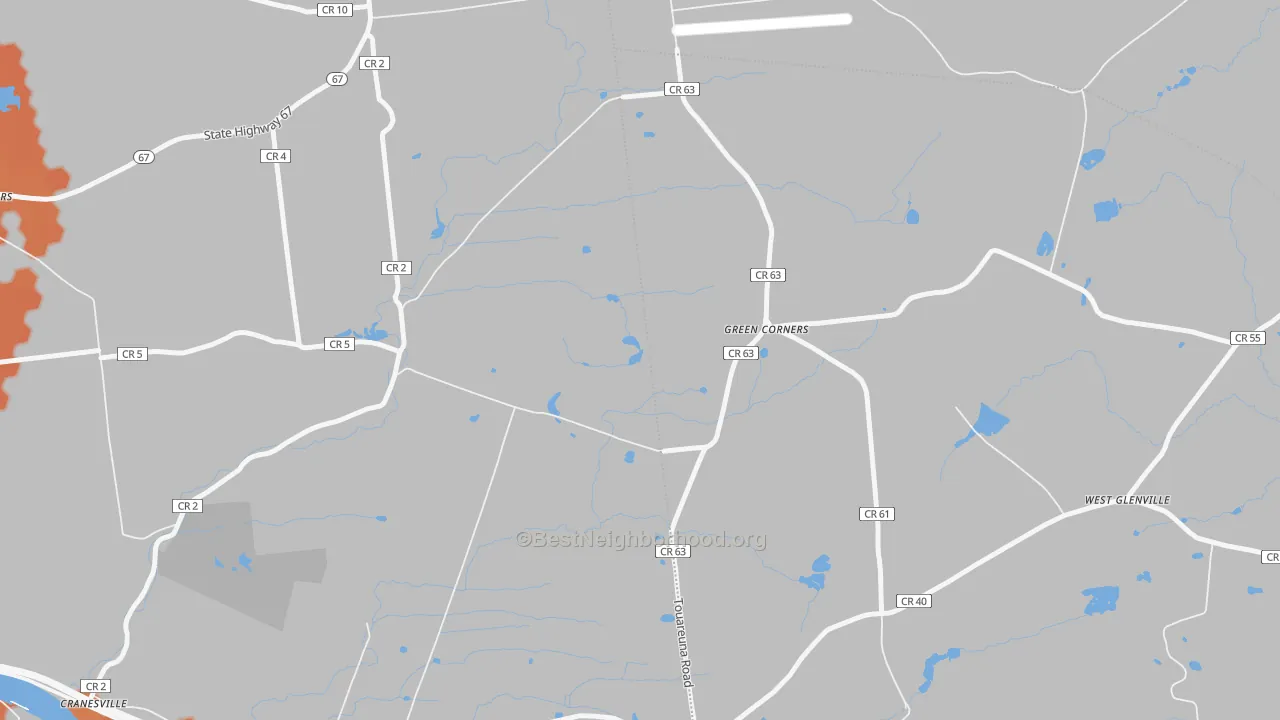 Bike Grade map of Green Corners, NY