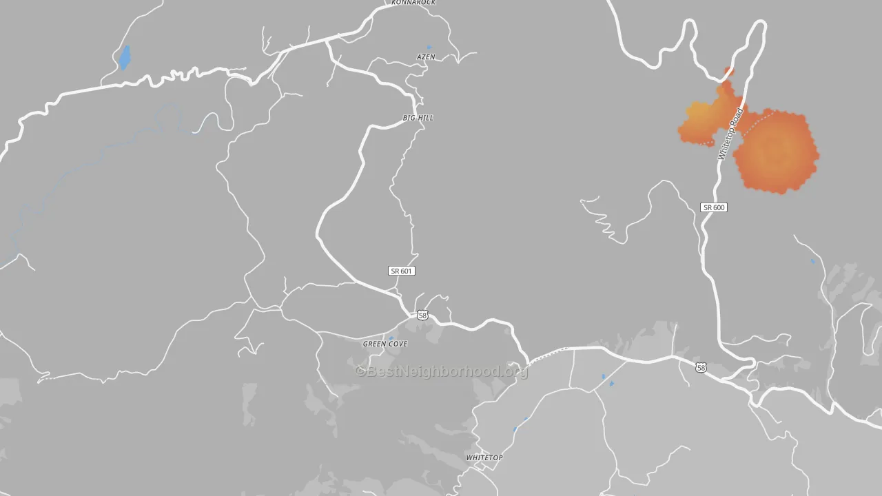 Bike Grade map of Green Cove, VA