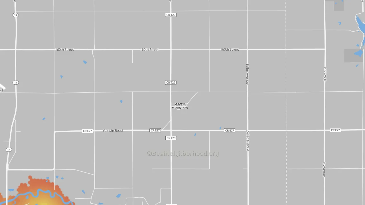 Bike Grade map of Green Mountain, IA