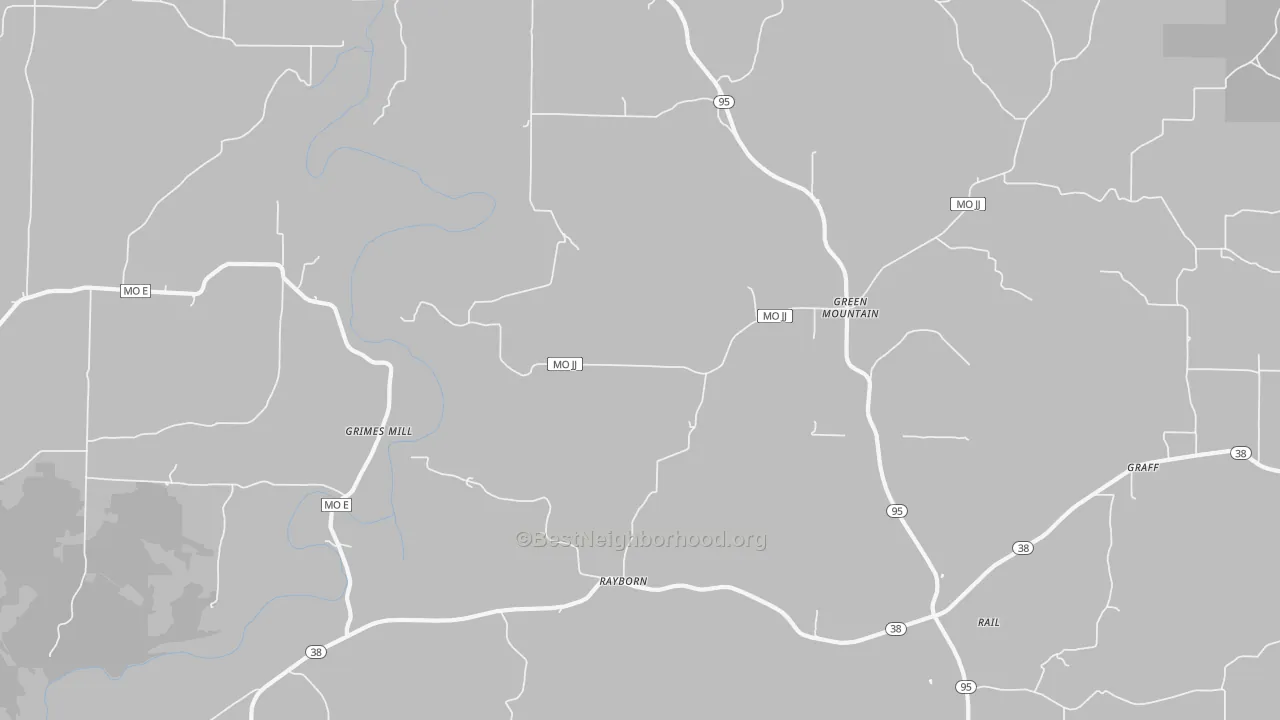 Bike Grade map of Green Mountain, MO