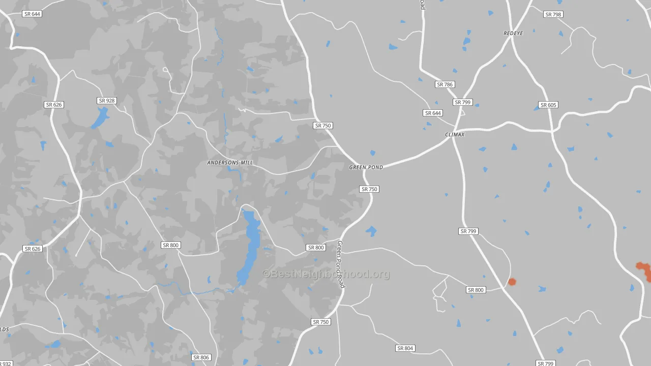 Bike Grade map of Green Pond, VA