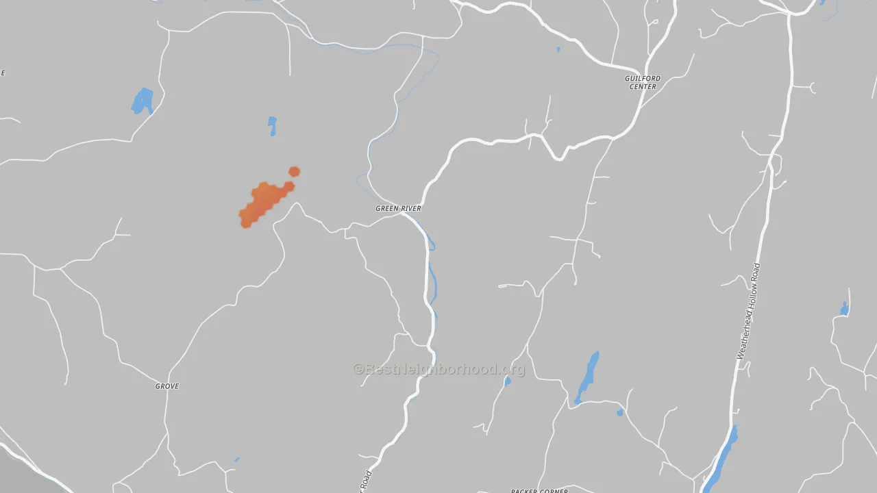 Bike Grade map of Green River, VT