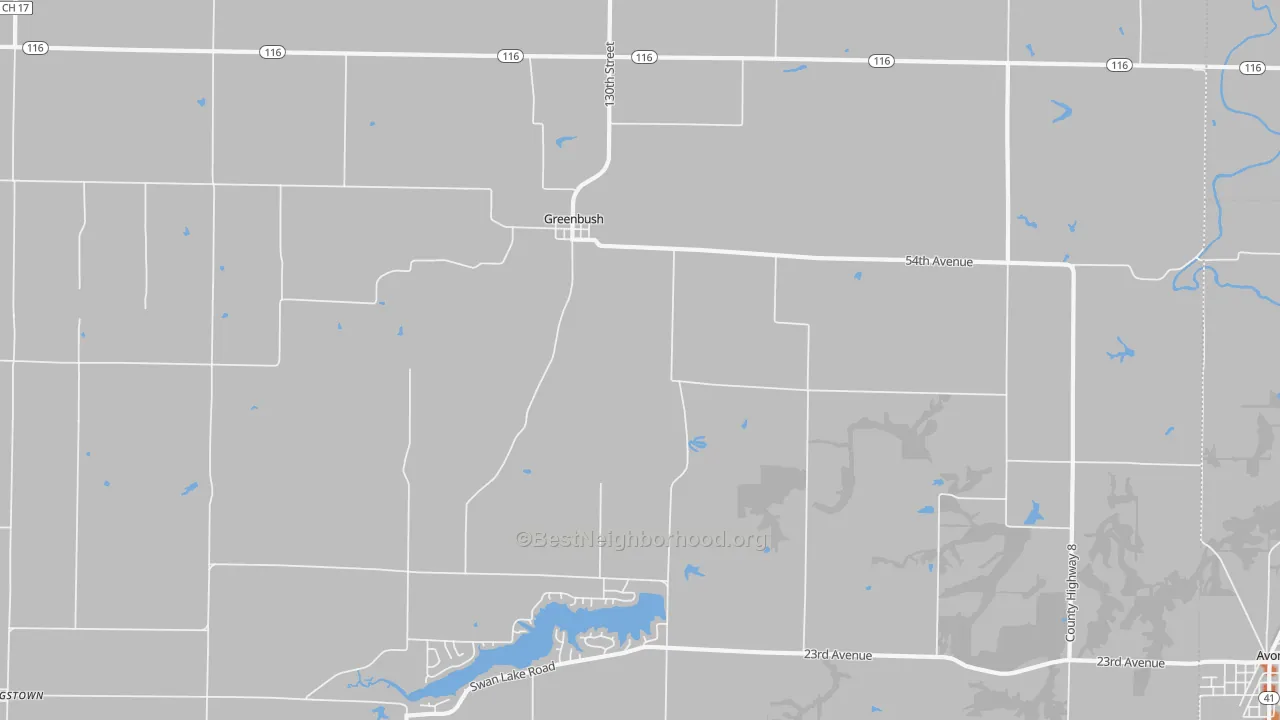Bike Grade map of Greenbush, IL