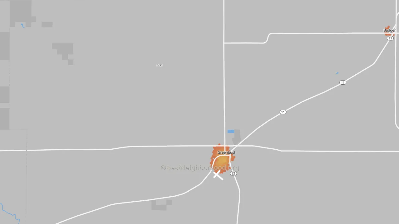 Bike Grade map of Greenbush, MN