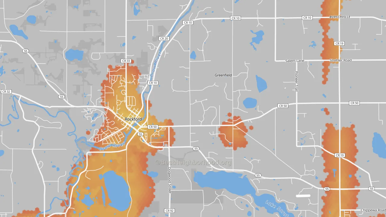 Bike Grade map of Greenfield, MN