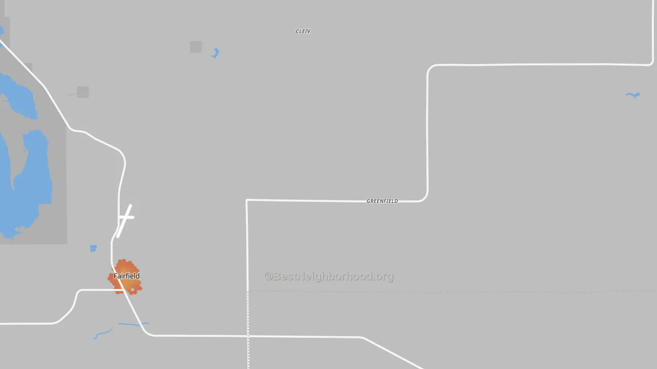 Bike Grade map of Greenfield, MT
