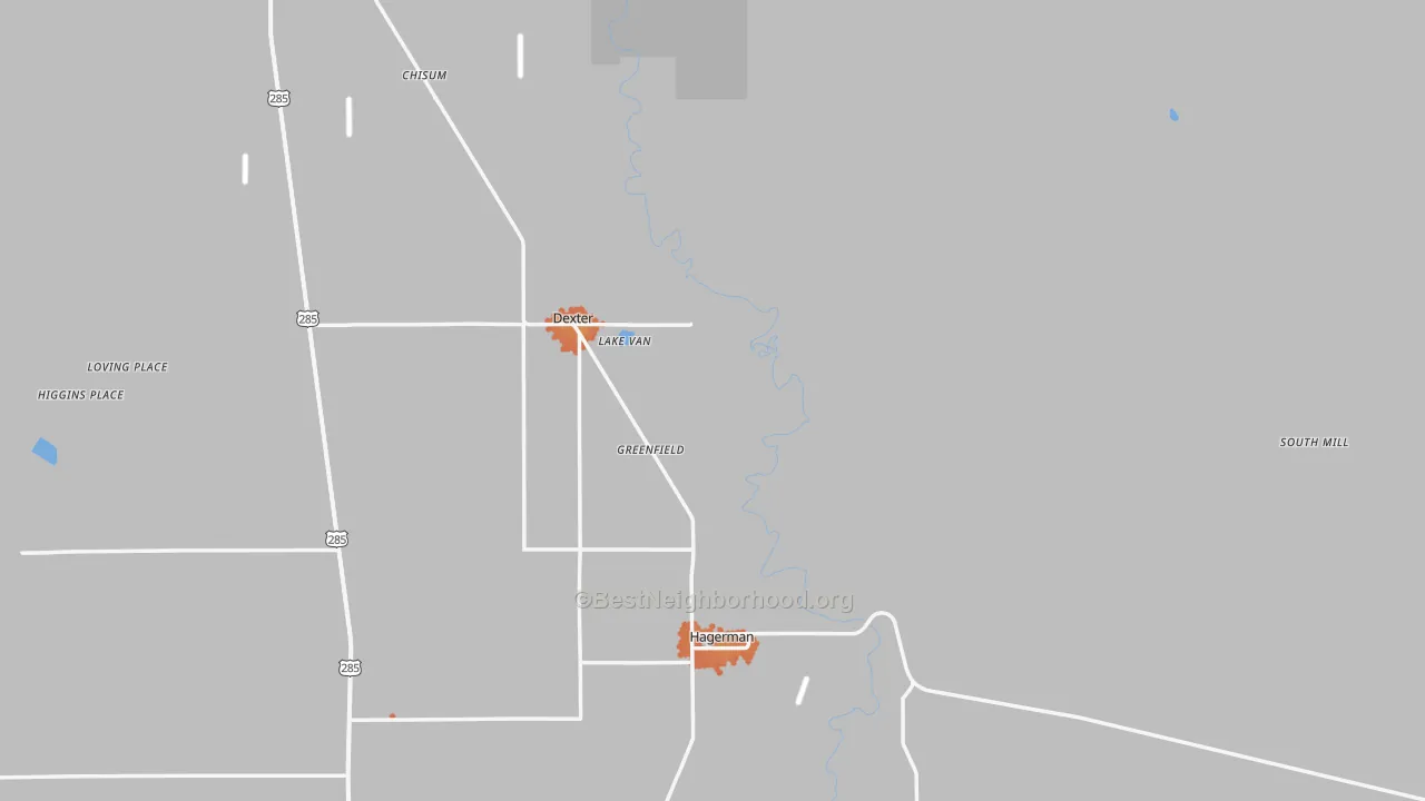 Bike Grade map of Greenfield, NM