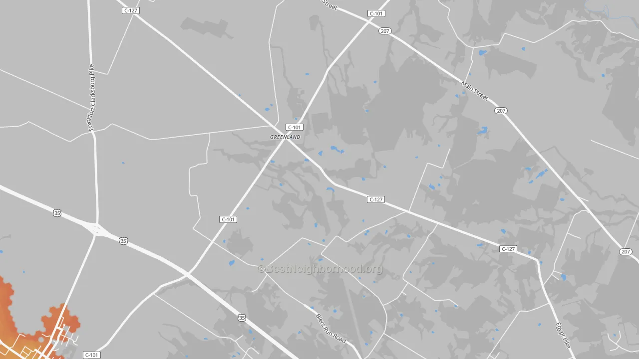 Bike Grade map of Greenland, OH