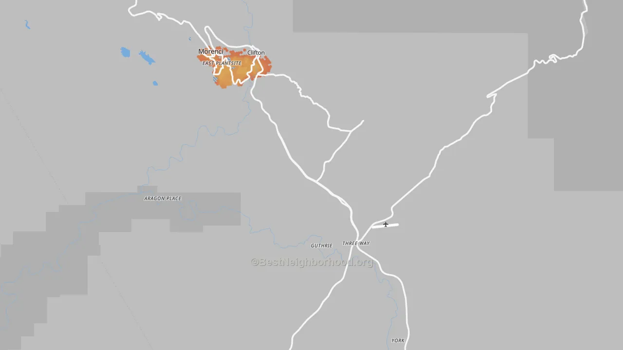 Bike Grade map of Greenlee County, AZ