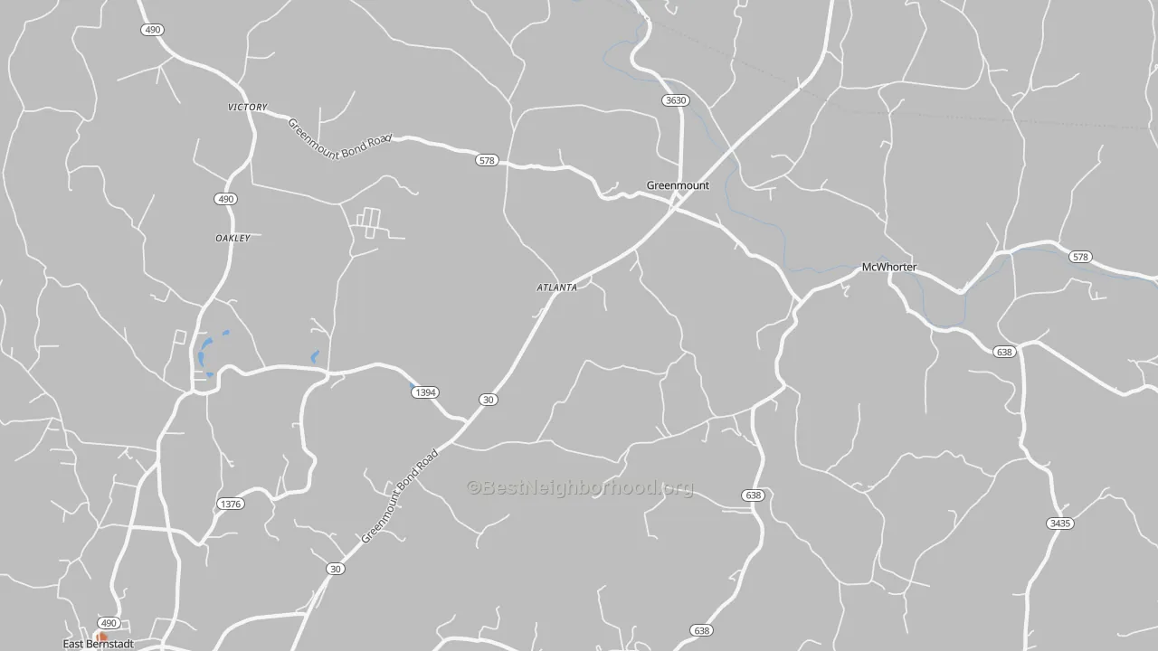 Bike Grade map of Greenmount, KY