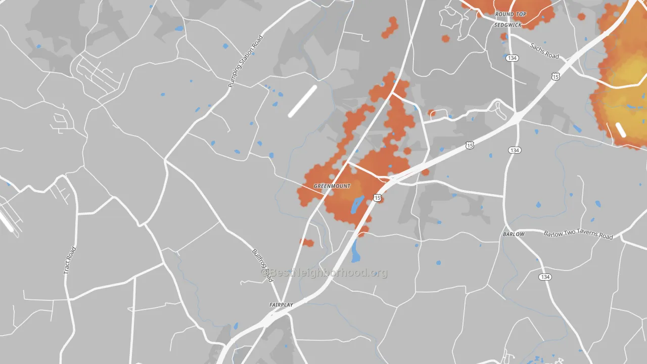 Bike Grade map of Greenmount, PA