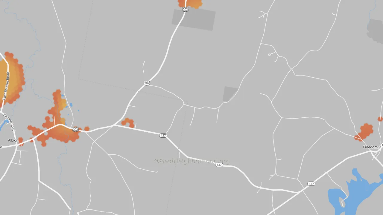 Bike Grade map of Greens Corner, ME
