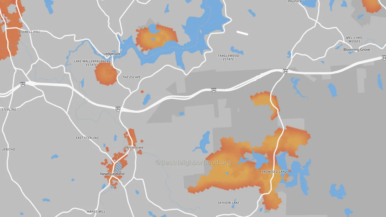 Bike Grade map of Greentown, PA