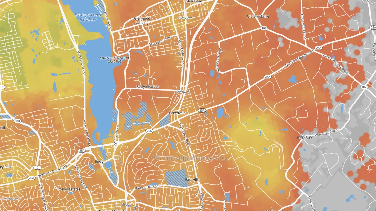 Bike Grade map of Greenvale, NY