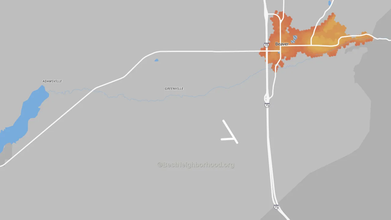 Bike Grade map of Greenville, UT