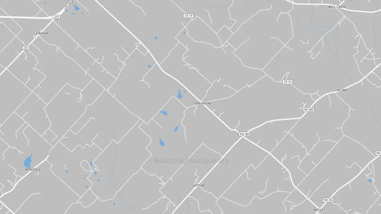 Bike Grade map of Greenvine, TX