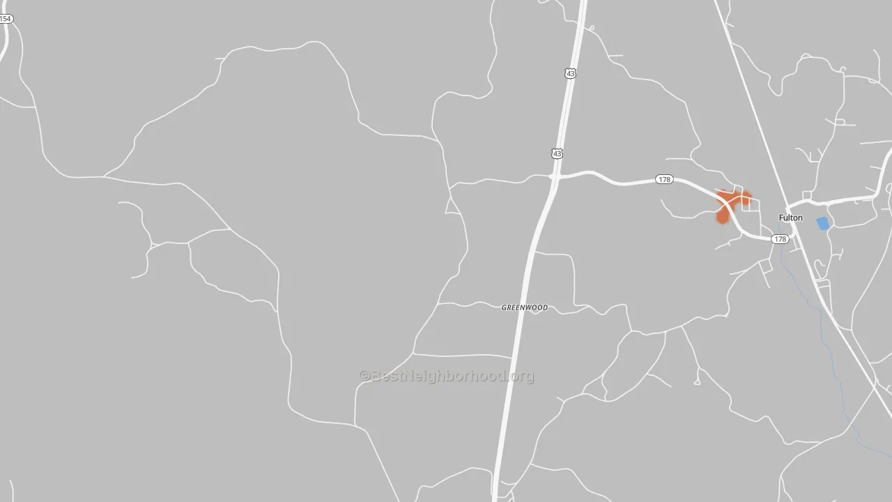 Bike Grade map of Greenwood, AL