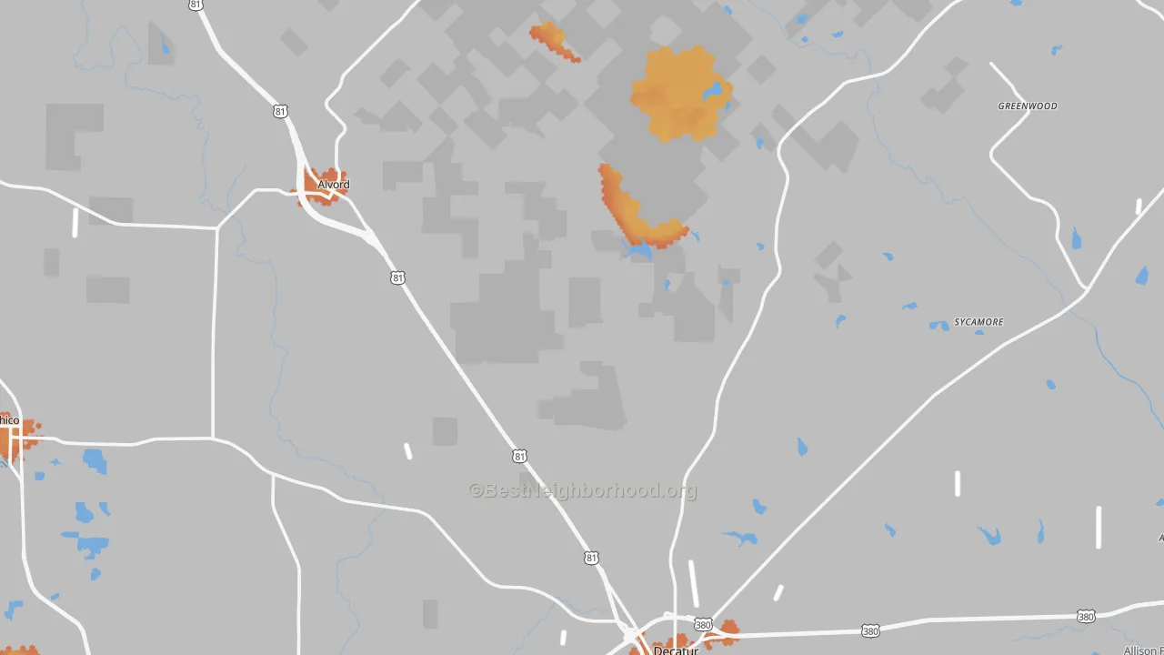 Bike Grade map of Greenwood, TX