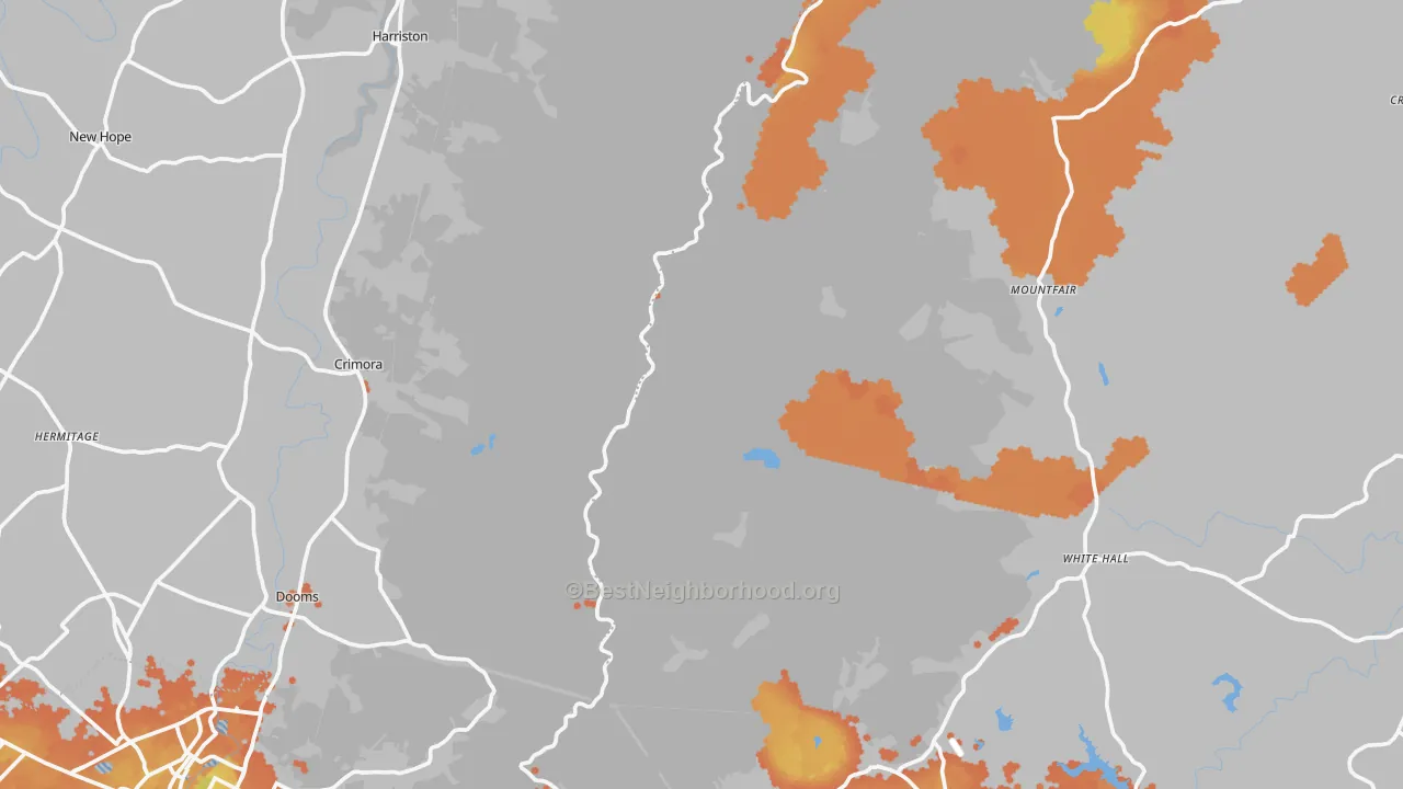 Bike Grade map of Greenwood, VA
