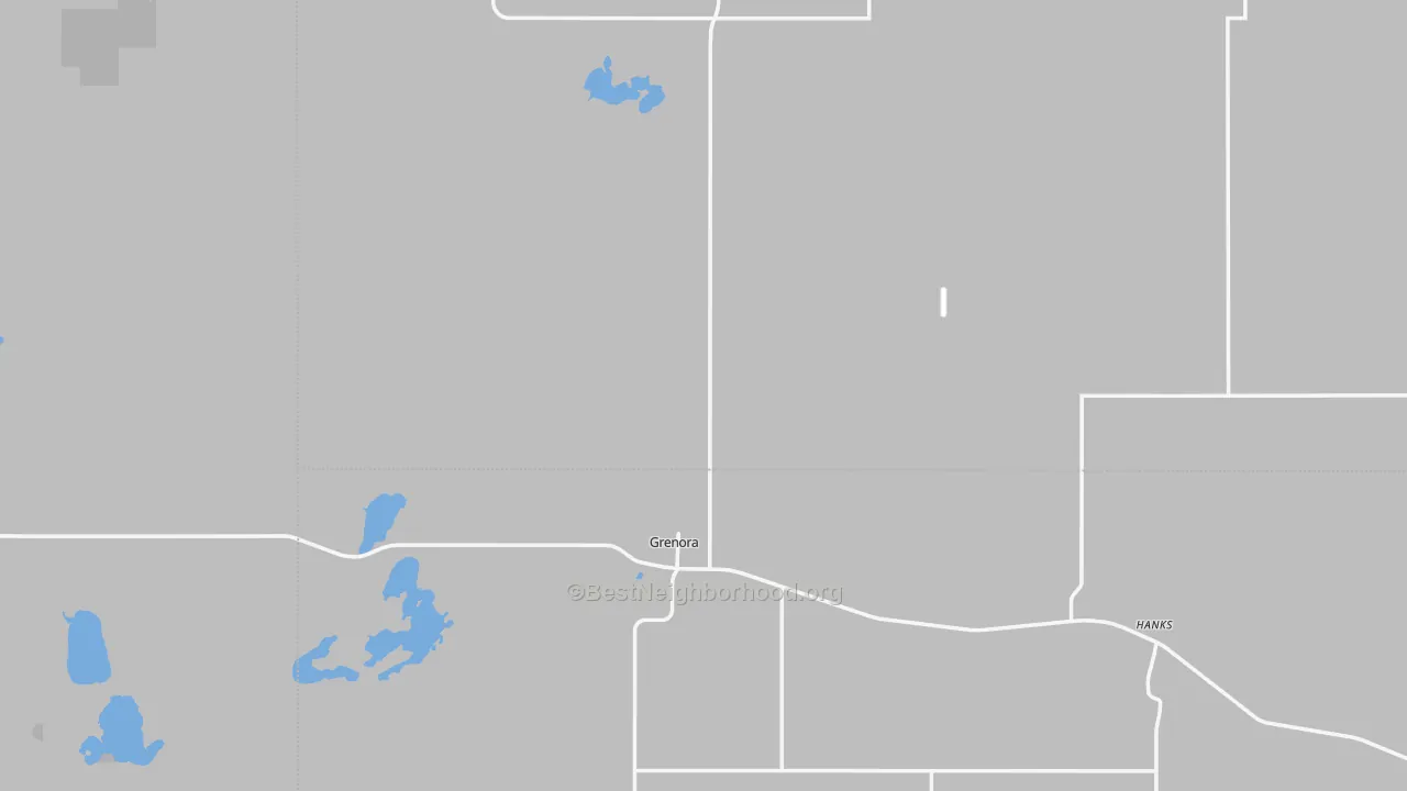 Bike Grade map of Grenora, ND