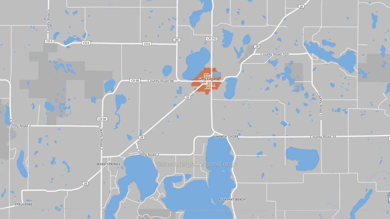 Bike Grade map of Grey Eagle, MN