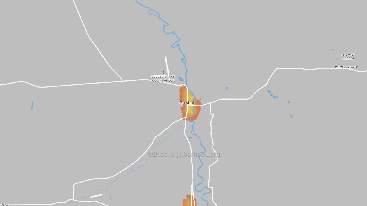 Bike Grade map of Greybull, WY