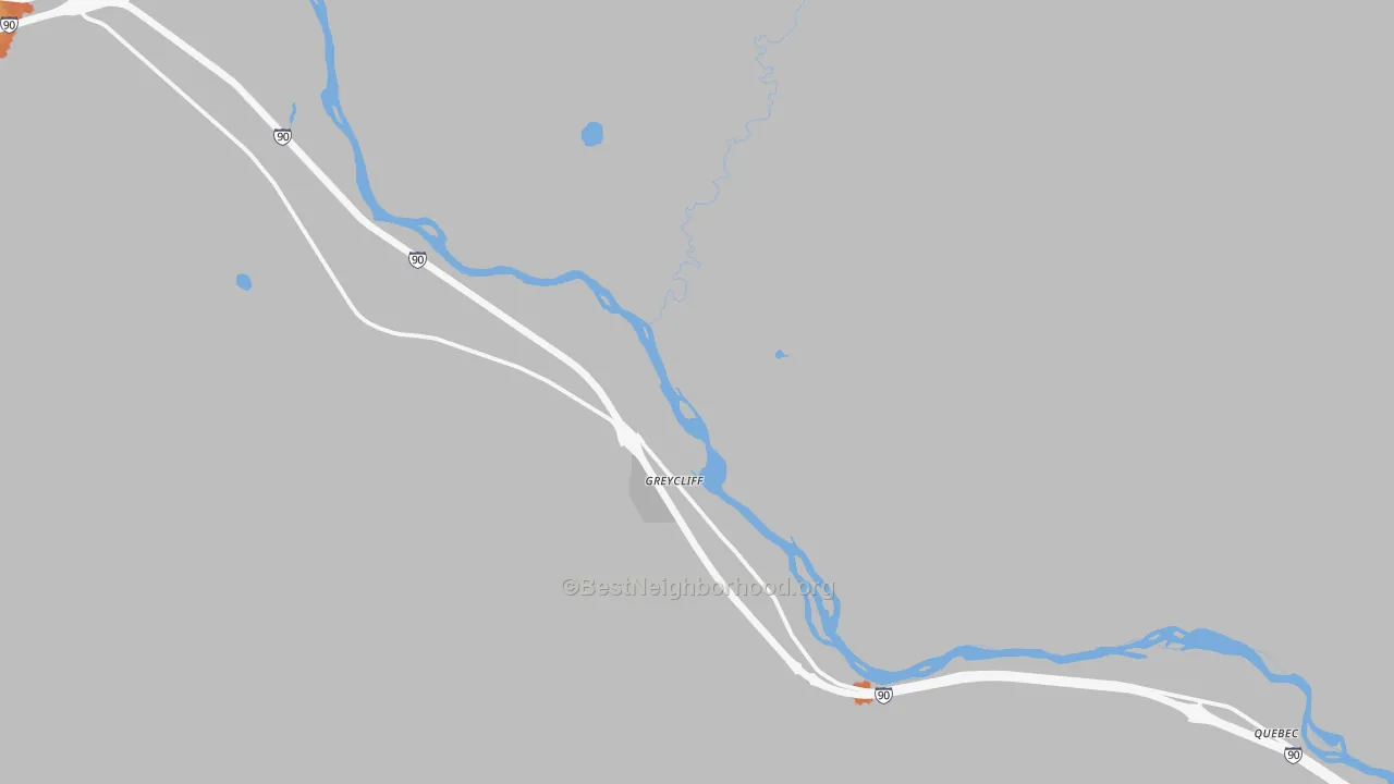 Bike Grade map of Greycliff, MT