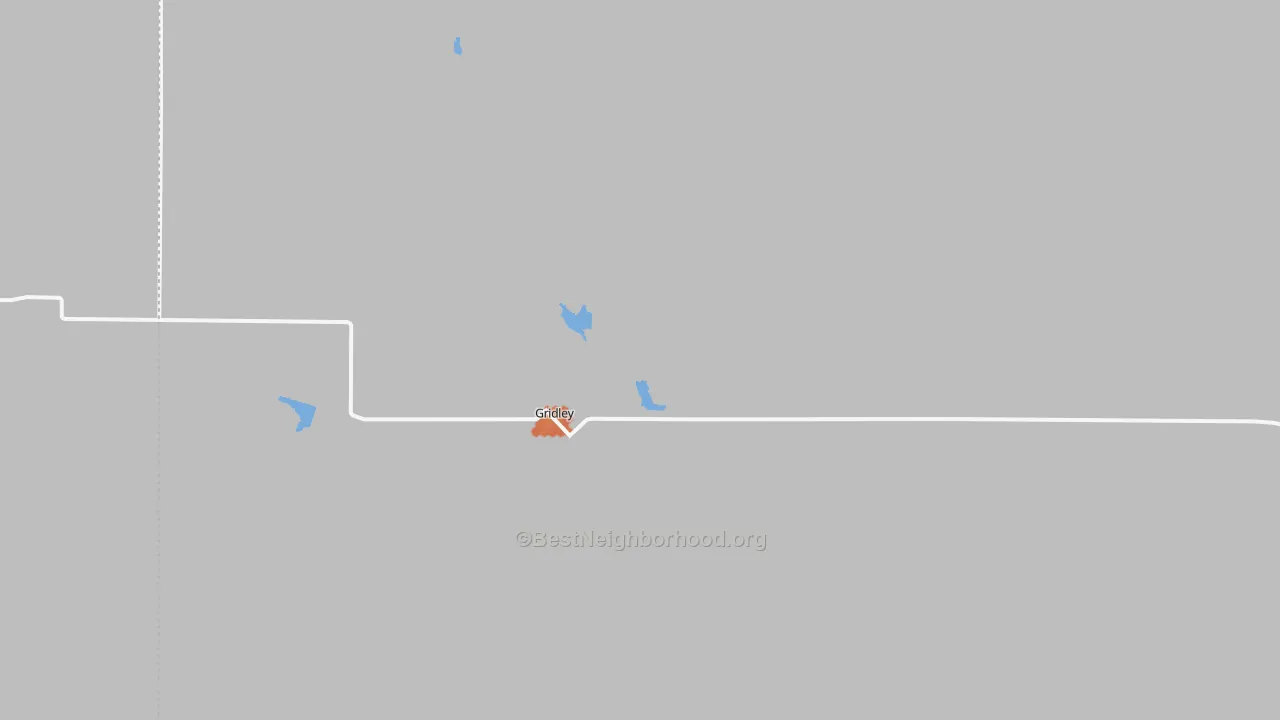 Bike Grade map of Gridley, KS