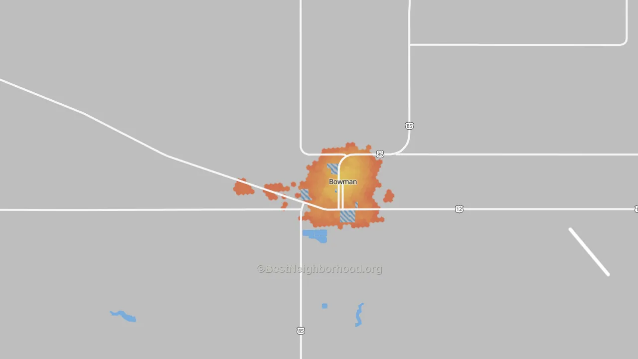 Bike Grade map of Griffin, ND