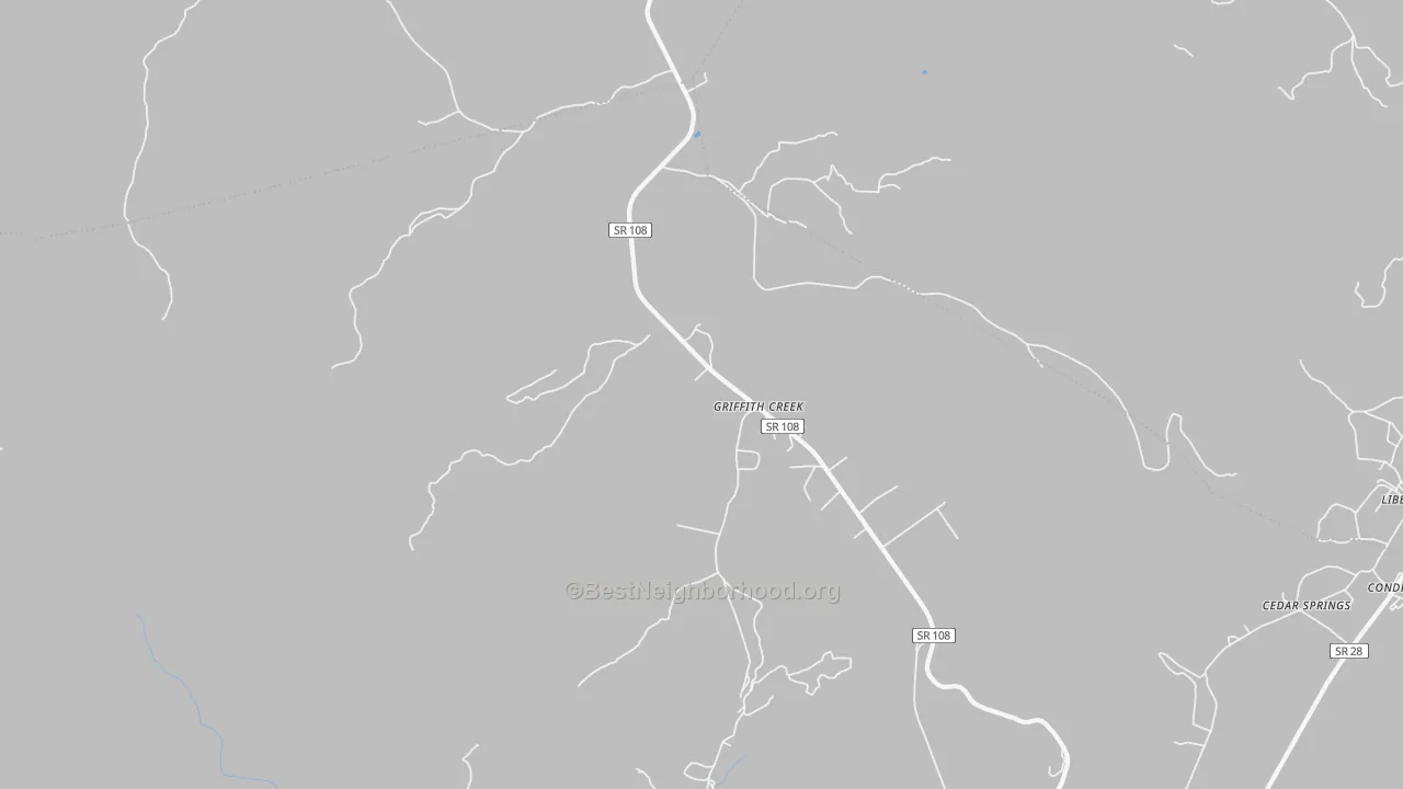 Bike Grade map of Griffith Creek, TN