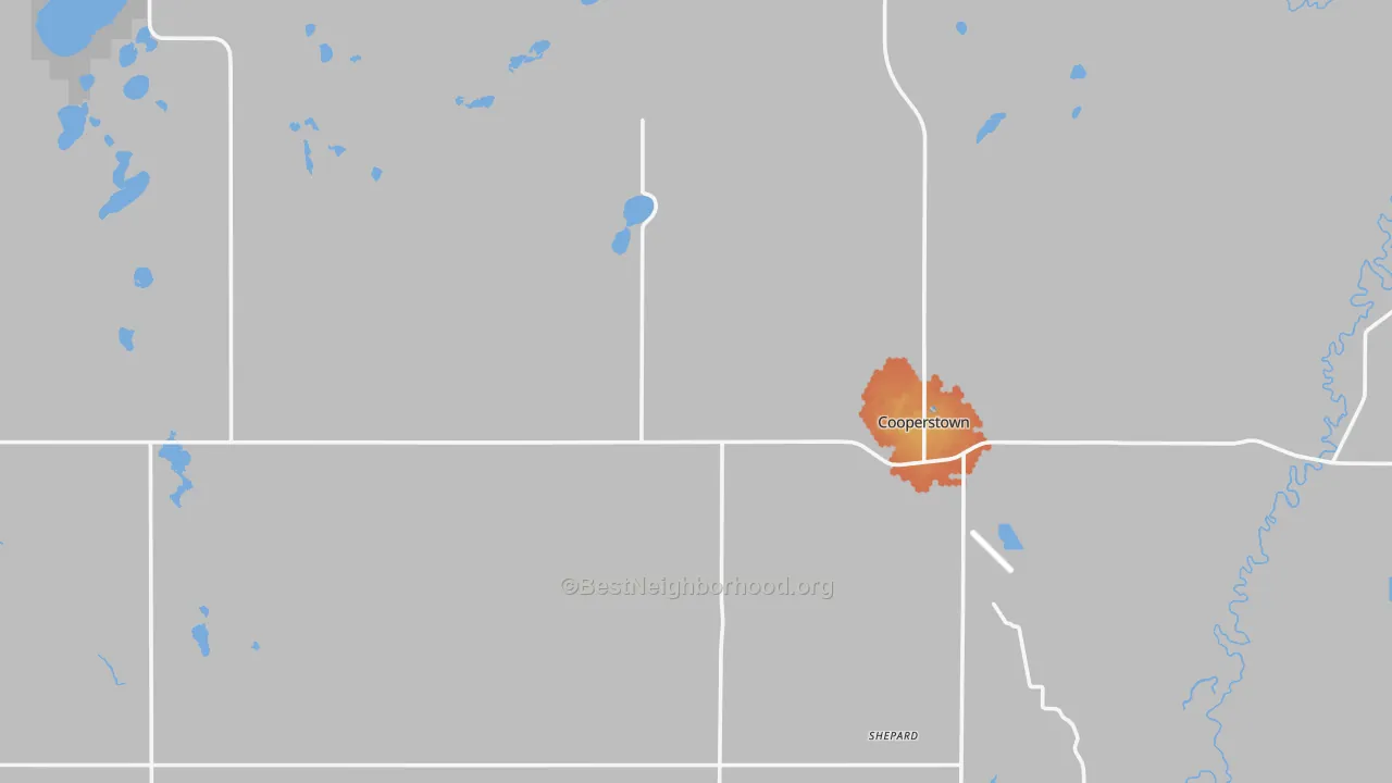 Bike Grade map of Griggs County, ND