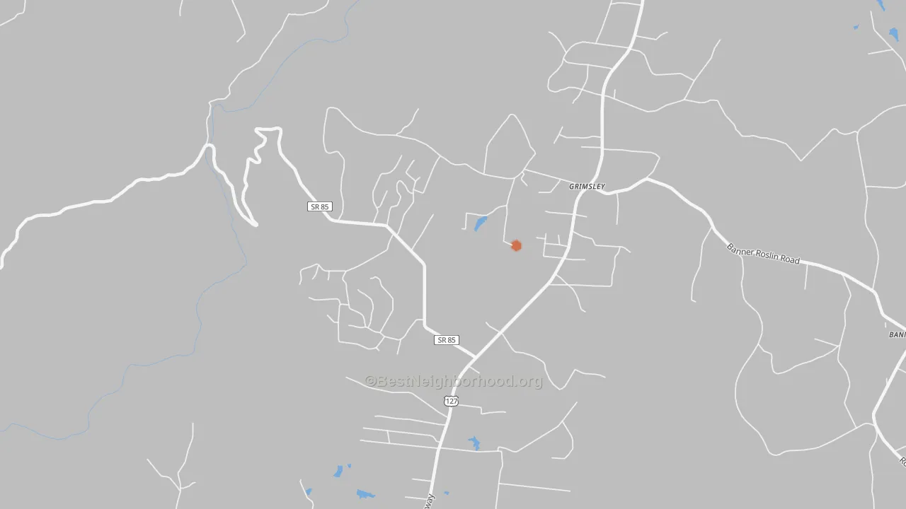 Bike Grade map of Grimsley, TN