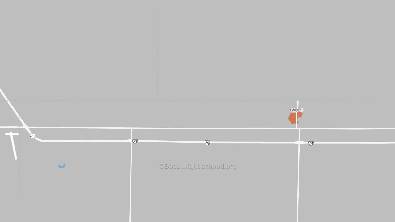 Bike Grade map of Grinnell, KS