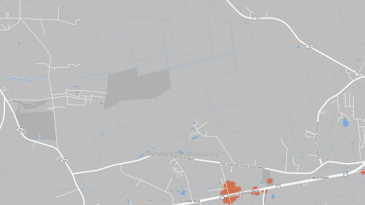 Bike Grade map of Grissettown, NC
