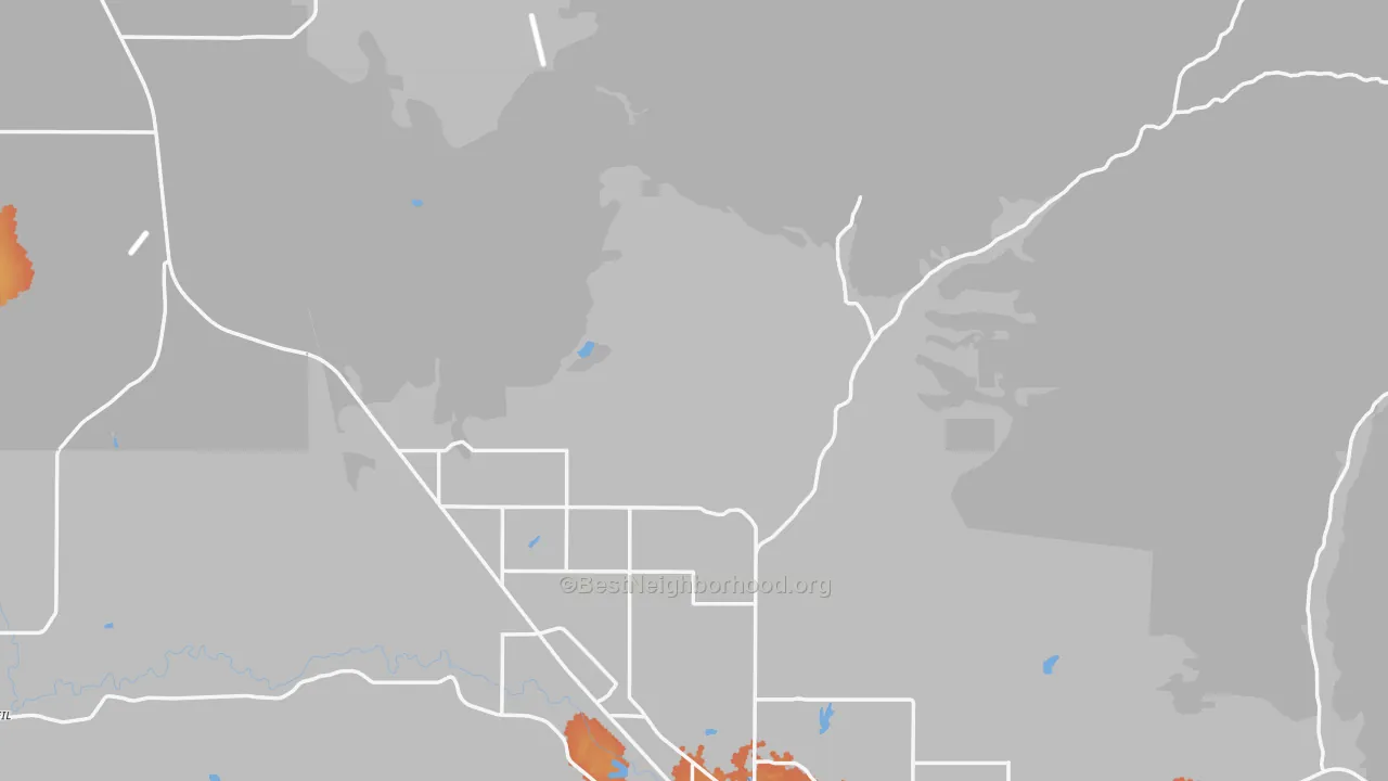Bike Grade map of Grizzly, OR