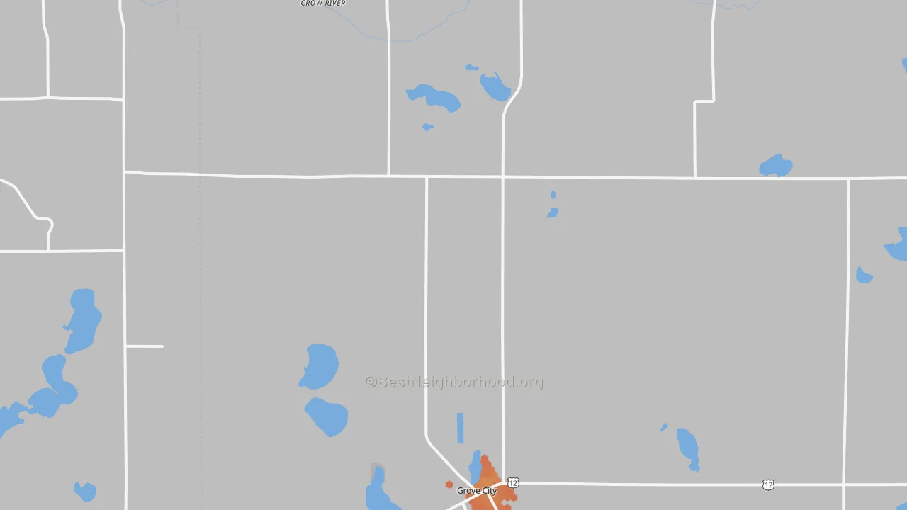 Bike Grade map of Grove City, MN