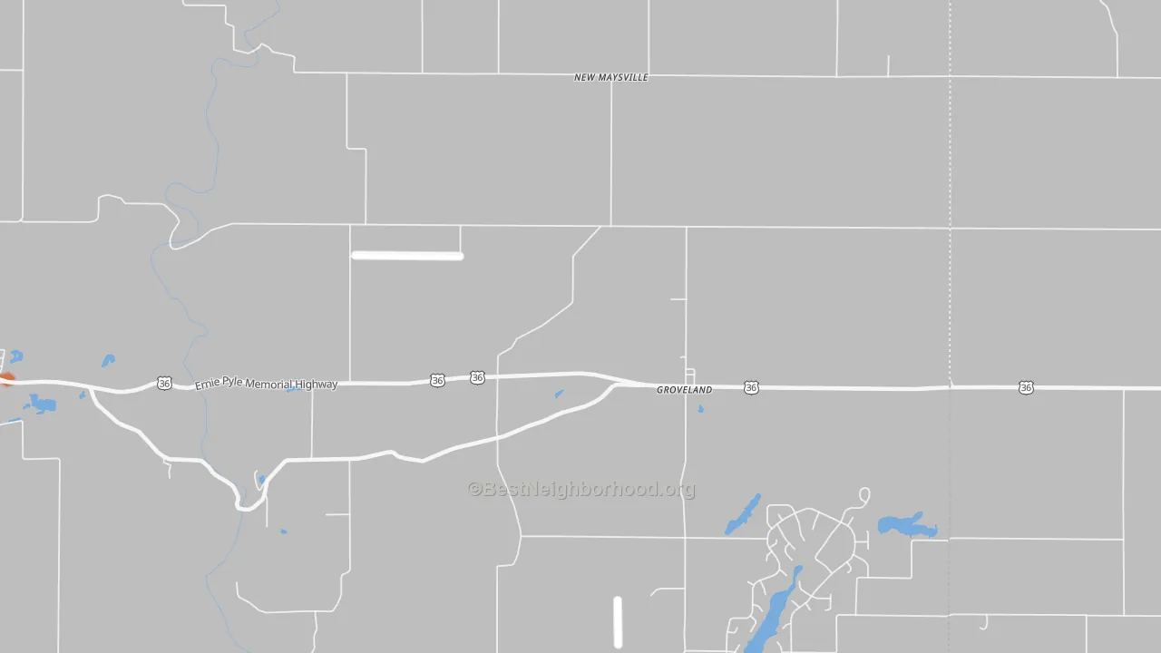 Bike Grade map of Groveland, IN