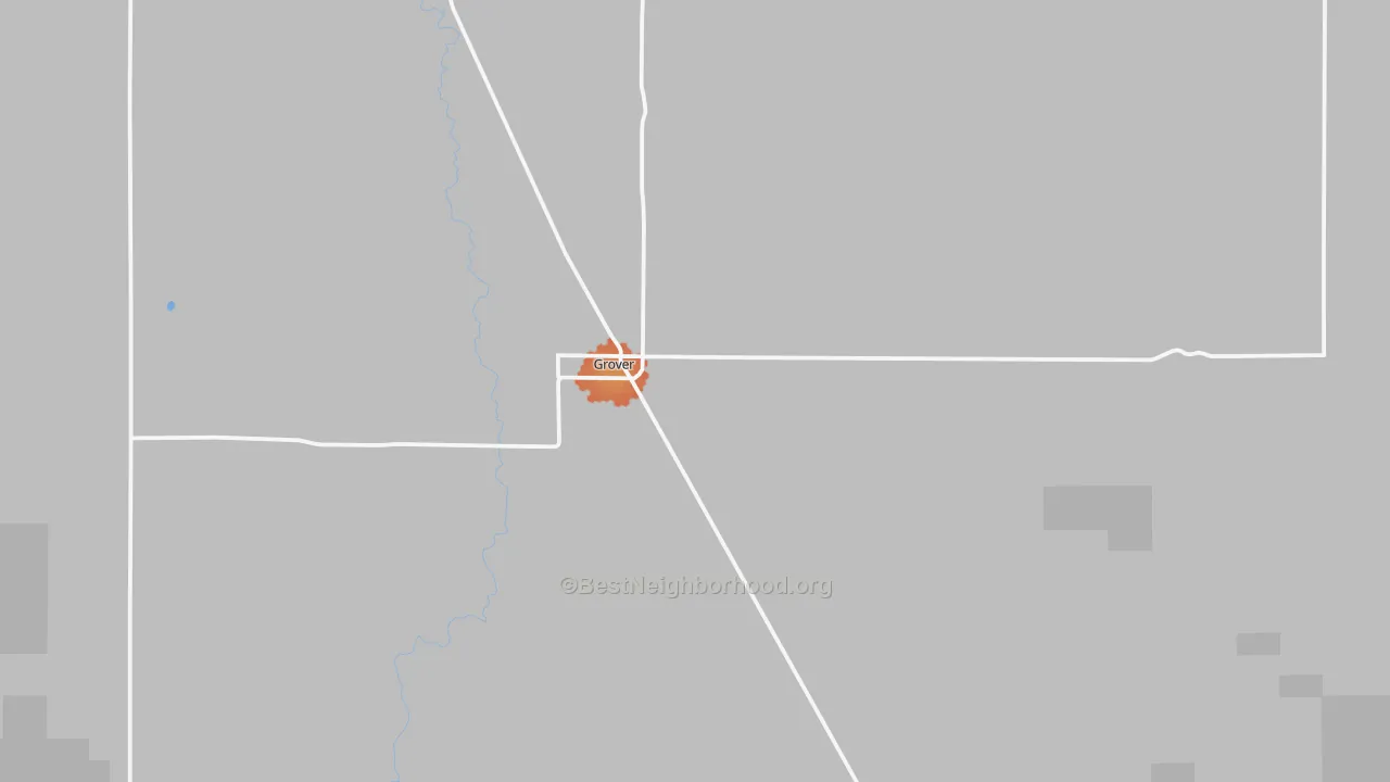 Bike Grade map of Grover, CO