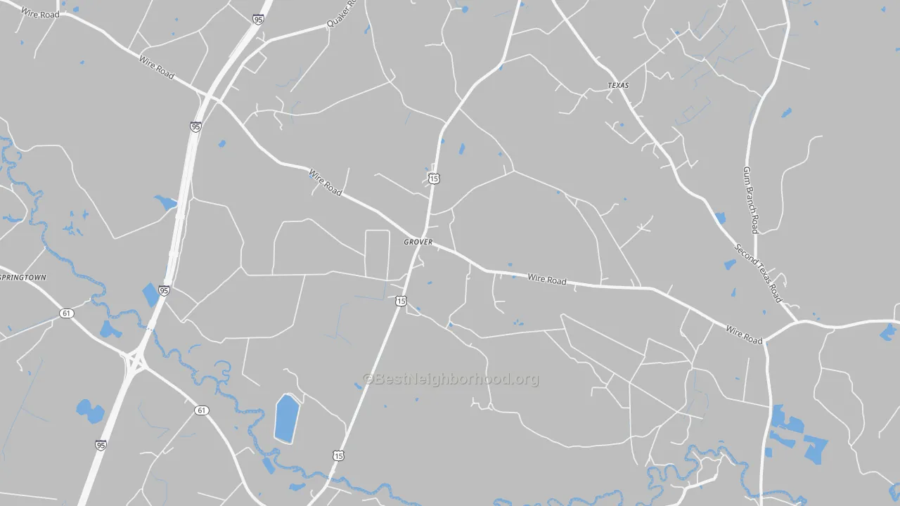 Bike Grade map of Grover, SC