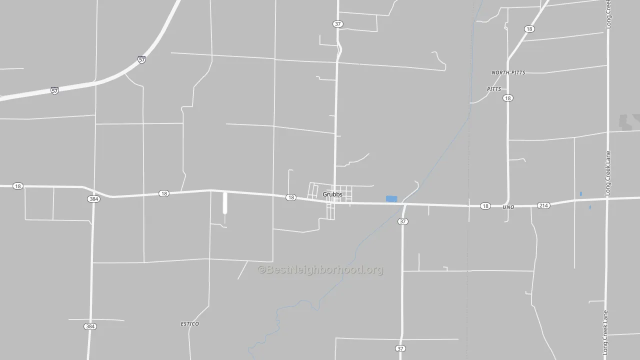 Bike Grade map of Grubbs, AR
