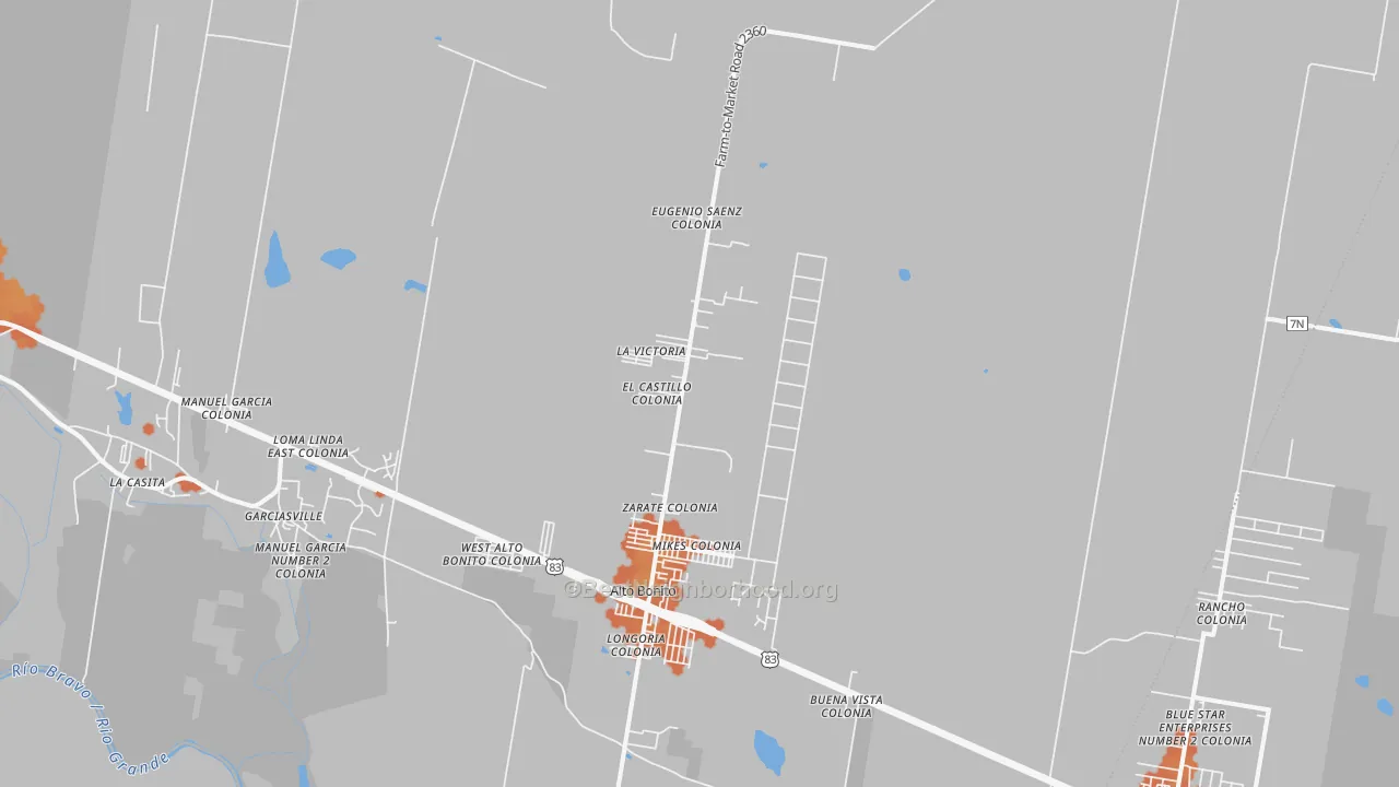 Bike Grade map of Grulla, TX